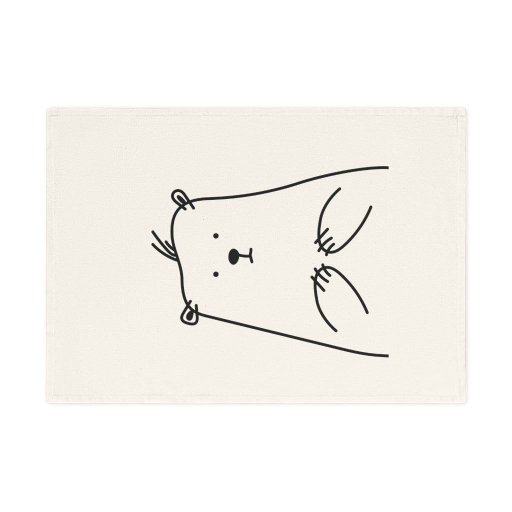 Bear cotton tea towel, 50 x 70 cm, organic cotton