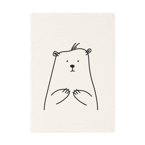 Bear cotton tea towel, 50 x 70 cm, organic cotton