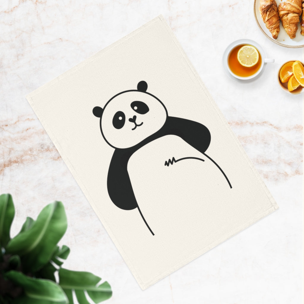 Panda Cotton Tea Towel, 50 x 70 cm, organic cotton