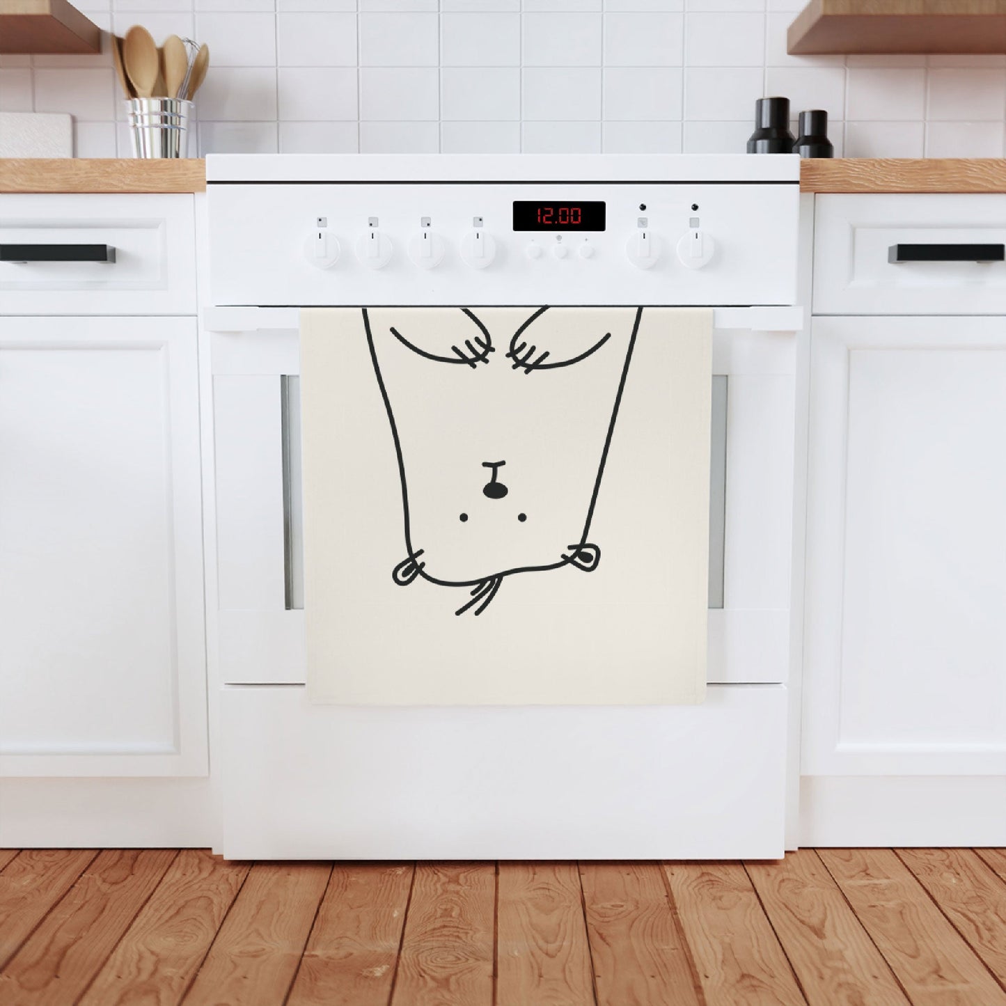 Bear cotton tea towel, 50 x 70 cm, organic cotton