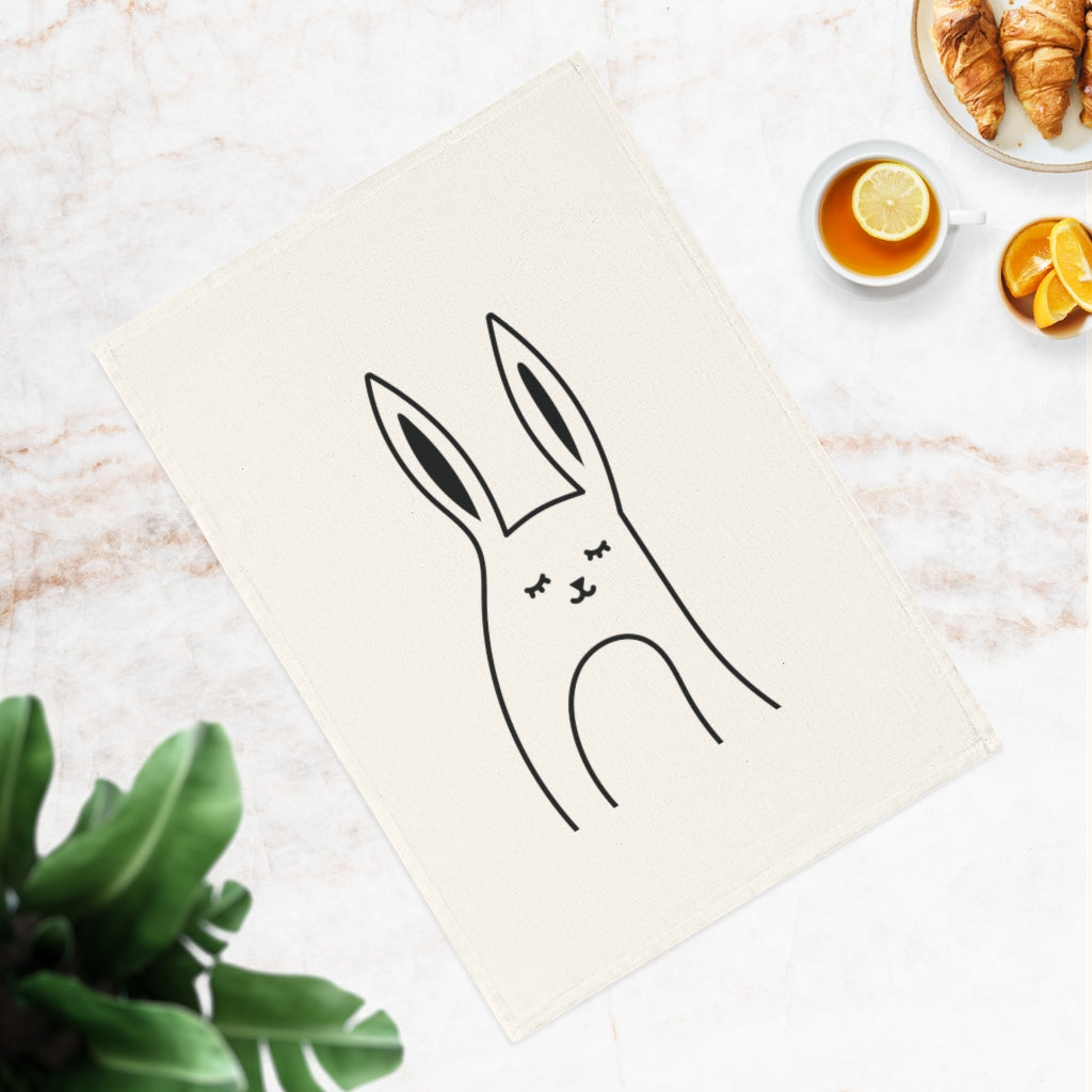 Rabbit Cotton Tea Towel, 50 x 70 cm, organic cotton